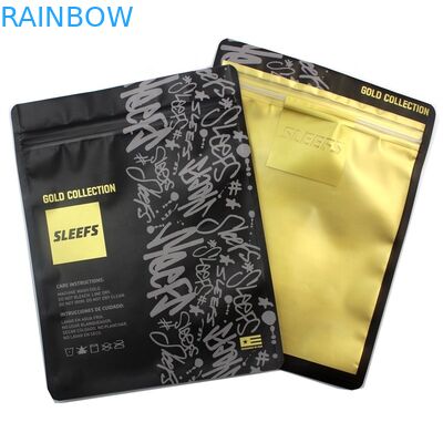 La bolsa de poliéster de empaquetado transparente de la ropa de Opp de Logo Printing Zipper de la camiseta de la cerradura promocional de la cremallera