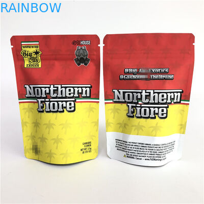 Impresión en offset de Mylar PE CMYK 180mic del levantar del bolso herbario gomoso