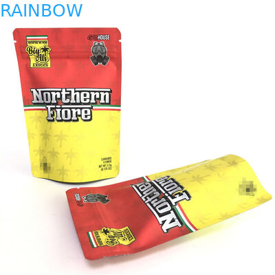 Impresión en offset de Mylar PE CMYK 180mic del levantar del bolso herbario gomoso