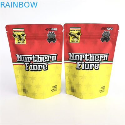 Impresión en offset de Mylar PE CMYK 180mic del levantar del bolso herbario gomoso