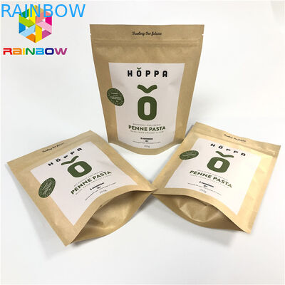 El bolso de empaquetado impreso de encargo del papel para el ziplock de la comida se levanta las bolsas de papel de la bolsa de la cremallera