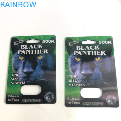 píldora lenticular masculina de la tarjeta 500K del aumento 3d del casquillo de 12m m