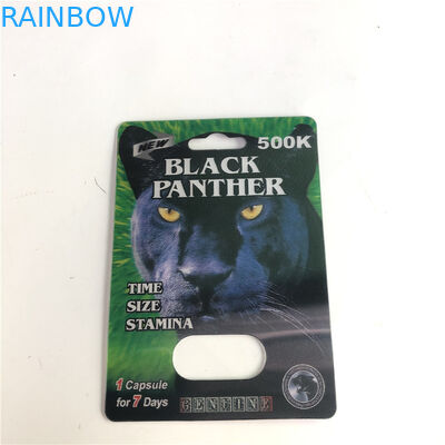 píldora lenticular masculina de la tarjeta 500K del aumento 3d del casquillo de 12m m