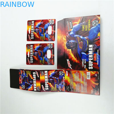 350g cartón Gravnre que imprime la tarjeta de la ampolla que empaqueta para la píldora del sexo