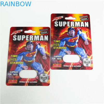 350g cartón Gravnre que imprime la tarjeta de la ampolla que empaqueta para la píldora del sexo