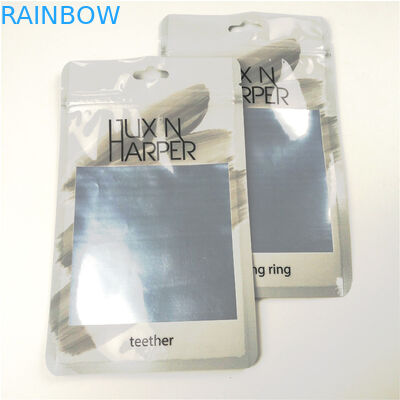 Empaquetado digital modificado para requisitos particulares claro brillante del bolso de la cerradura de la cremallera de la impresión del papel de aluminio de las bolsas de plástico de la seda dental del frente