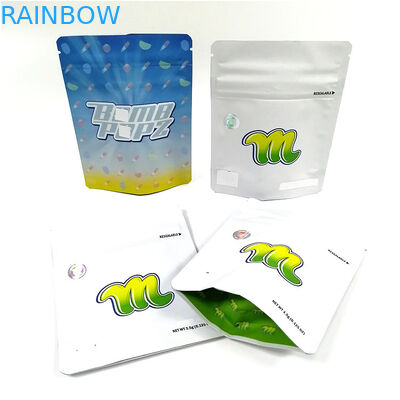 Digital reutilizable que imprime las bolsas de plástico Doypack de la comida que la cremallera de aluminio empaqueta la prueba de encargo Mylar del olor empaqueta para las galletas gomosas