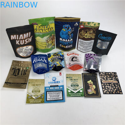 El olor del bolso de la galleta de la suave al tacto de CBD 3.5g impermeabiliza el empaquetado a prueba de niños de la bolsa de la hoja de Mylar
