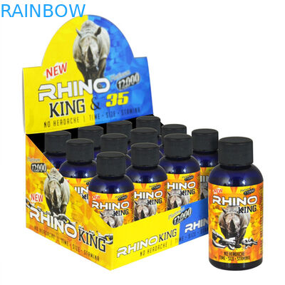 Caja masculina de papel de la botella del rinoceronte de la cápsula CMYK del aumento con el soporte