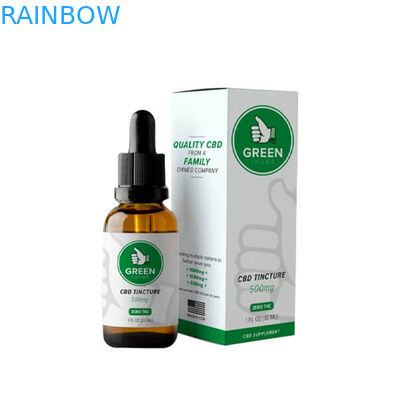 Caja de papel de impresión colorida CBD de la botella del dropper de CMYK 120mic