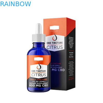 Caja de papel negra 200mic del tubo de la botella del dropper de CMYK 10ml