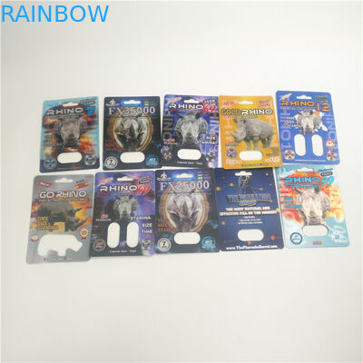 Tarjeta estupenda de la ampolla del rinoceronte de la píldora 3D del sexo de la pantera FDA para las cápsulas