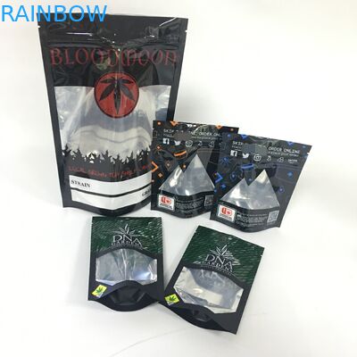 Pulverice la bolsa reutilizable Cbd del papel de aluminio de CMYK 120micron gomoso