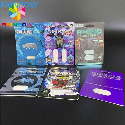 Tarjetas azules del rinoceronte 3D de 6K Plantinum 100K 350g Whiteboard