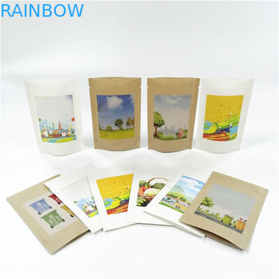 Bolso de empaquetado de papel biodegradable de 100mircon VMPET Kraft