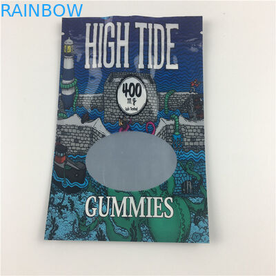 El olor impreso de encargo de la bolsa de Mylar de la mala hierba Ziplock lateral del sello tres impermeabiliza comestible