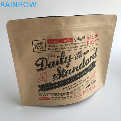 Bolso de papel del bocado del café del té de Kraft del sellado caliente que empaqueta a prueba de humedad impresa