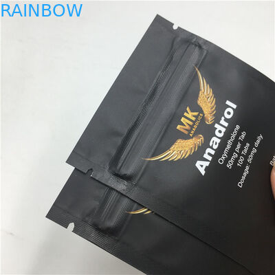 La cremallera Matte Snack Plastic Pouches Packaging imprimió el lado tres sellado