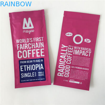 Escudete del lado del sellado caliente de Bean Packaging Smell Proof With del café de la cremallera