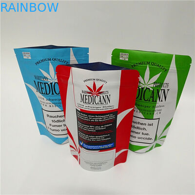 La bolsa lateral del sello del Ziplock tres de las hierbas de la flor de CBD modificó para requisitos particulares impreso laminado