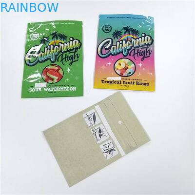 bolsas plásticas de encargo de la galleta comestible de la prueba del olor de 3.5g 1oz para el acondicionamiento de los alimentos