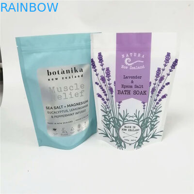 Bolsas de plástico de la sal del mar del océano que empaquetan al uno mismo que coloca el logotipo de encargo que se puede volver a sellar