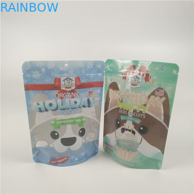 El fotograbado orgánico de la bolsa del alimento para animales de las galletas de perro imprimió la película laminada