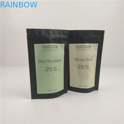 Bolsas que se puede volver a sellar de 14 onzas de la hoja a prueba de humedad de la cremallera para el exfoliante corporal