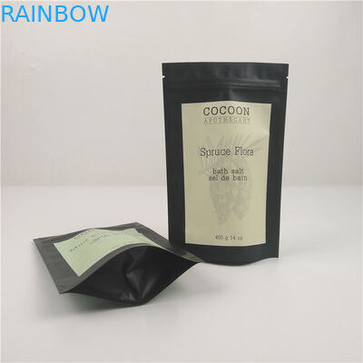 Bolsas que se puede volver a sellar de 14 onzas de la hoja a prueba de humedad de la cremallera para el exfoliante corporal