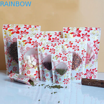 De la cremallera del levantar bolsa plástica brillante que empaqueta a Logo With Window de encargo