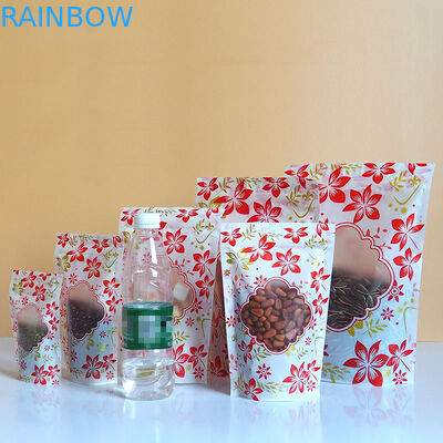 De la cremallera del levantar bolsa plástica brillante que empaqueta a Logo With Window de encargo