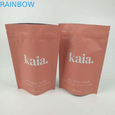 El plástico cosmético se levanta el bolso Matt Finished Resealable de la barrera de la cremallera