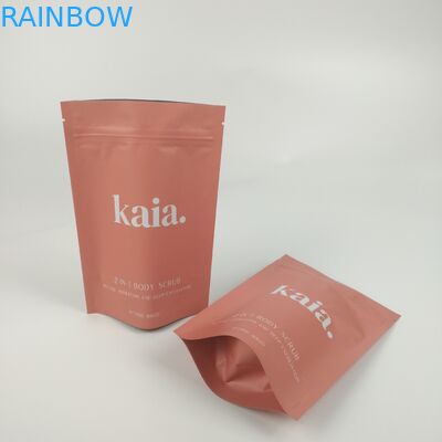 El plástico cosmético se levanta el bolso Matt Finished Resealable de la barrera de la cremallera