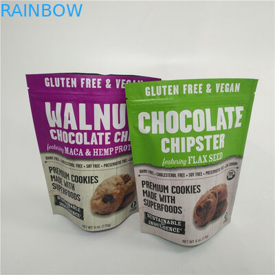 Los dulces Digitaces plásticas de encargo del caramelo impresas se colocan encima de bolsas con el cierre en la parte superior