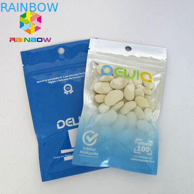 Los lados del plástico transparente tres sueldan la bolsa impresa 120Mic del papel en caliente de aluminio