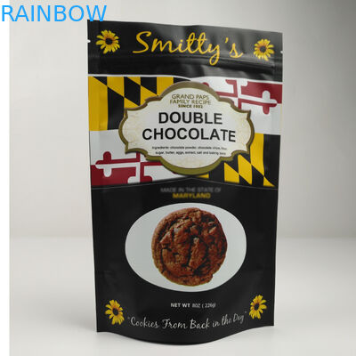 Bolsos Ziplock amistosos de Eco Matt Aluminum Foil Stand Up para la comida de las nueces