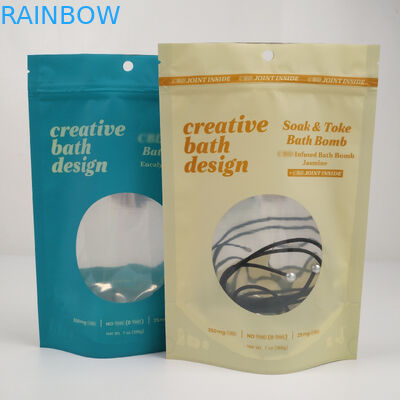 Huela el soporte que se puede volver a sellar Ziplock de Mylar del papel de aluminio de la prueba encima de bolsas con la ventana