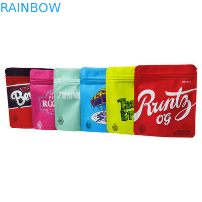 El olor que se puede volver a sellar de encargo impermeabiliza los bolsos resistentes de empaquetado comestibles Ziplock de Mylar del niño de la suave al tacto de la bolsa