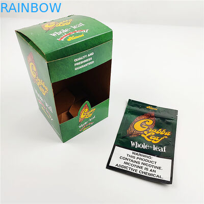 la aduana imprimió las cajas de empaquetado del grabba del papel de aluminio de la hoja de la exhibición natural del casquillo para la caja de empaquetado del cigarro de los sombreros