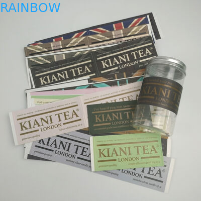 Acepte al OEM de encargo del logotipo que Fashionabl imprimió etiquetas autoadhesivas adhesivas del vino de las etiquetas engomadas de la prenda impermeable adhesiva de la etiqueta