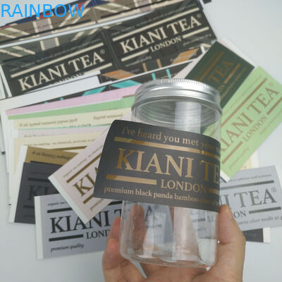 Acepte al OEM de encargo del logotipo que Fashionabl imprimió etiquetas autoadhesivas adhesivas del vino de las etiquetas engomadas de la prenda impermeable adhesiva de la etiqueta