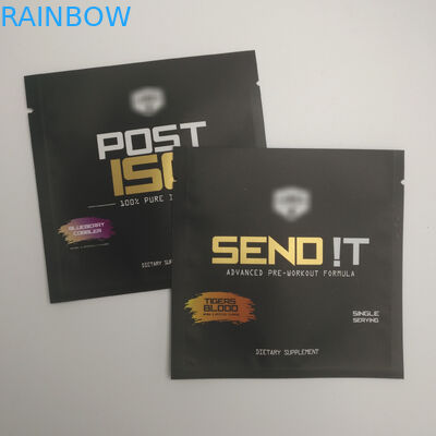 El oro imprimió bolsos laterales sellados cosméticos del sello del sellado caliente tres tamaño pequeño del bocado del plástico del papel de aluminio de la bolsita del bolso