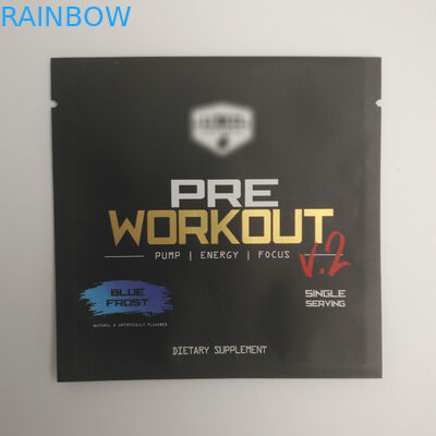 El oro imprimió bolsos laterales sellados cosméticos del sello del sellado caliente tres tamaño pequeño del bocado del plástico del papel de aluminio de la bolsita del bolso