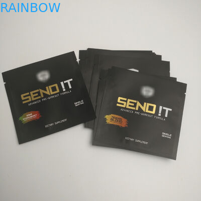 El oro imprimió bolsos laterales sellados cosméticos del sello del sellado caliente tres tamaño pequeño del bocado del plástico del papel de aluminio de la bolsita del bolso