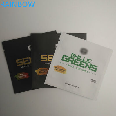 El oro imprimió bolsos laterales sellados cosméticos del sello del sellado caliente tres tamaño pequeño del bocado del plástico del papel de aluminio de la bolsita del bolso