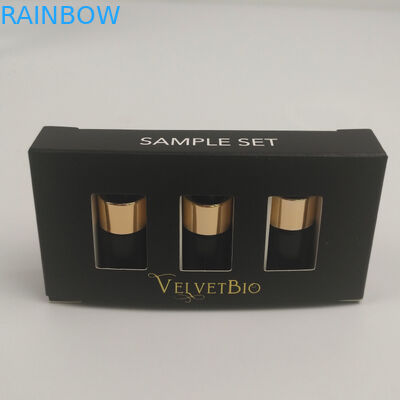 Caja de empaquetado de papel cosmética impresa ULTRAVIOLETA de encargo de la cartulina rectangular del tubo de Logo Gold Foil para el cuidado de piel del suero de la esencia