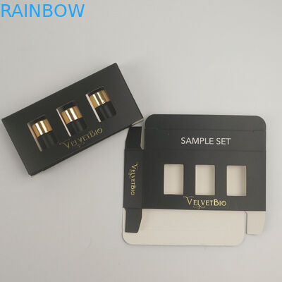 Caja de empaquetado de papel cosmética impresa ULTRAVIOLETA de encargo de la cartulina rectangular del tubo de Logo Gold Foil para el cuidado de piel del suero de la esencia