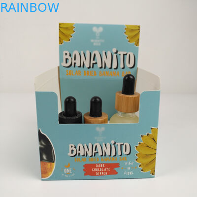 El cartón plegable de encargo de la cartulina rasga lejos la caja de presentación, contador de la cartulina acanalada PDQ que los bocados al por menor empapelan la caja de empaquetado