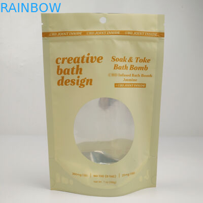 Los bolsos con la hoja que se puede volver a sellar de aluminio de los bolsos de Mylar del olor de la prueba del almacenamiento al por mayor claro de la comida se levantan la bolsa con la ventana clara