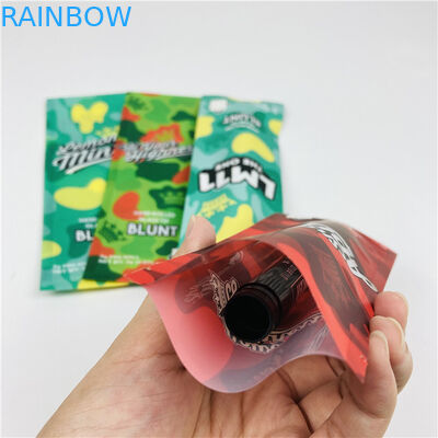 El cigarro impreso de encargo bajo del cáñamo de MOQ que envuelve la cremallera de Mylar empaqueta el empaquetado de la bolsa de tabaco de Grabba